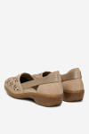Polobotky Rieker 41356-60 Přírodní kůže (useň) - Lícová