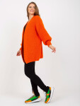 Oranžový chlupatý oversized cardigan OCH BELLA JEDNA VELIKOST