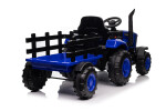 Mamido Dětský elektrický traktor s vlečkou 12V 7Ah modrý