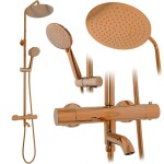 REA - Sprchový set s termostatem LUNGO Copper REA-P7997