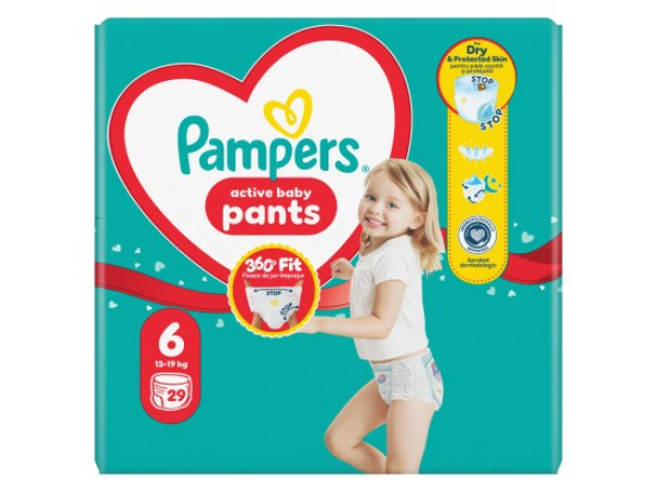 Pampers Active Baby Pants, vel. 6, 29 ks