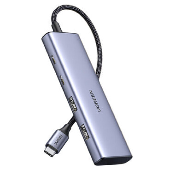 UGREEN CM473 USB Hub 2v1 USB-C šedá / 2x USB-A / 2x USB-C (15395)