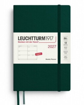 Týdenní plánovač Forest Green, Paperback B6+ 2027, anglicky