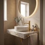 REA - Umyvadlová baterie Venti Gold vysoká REA-B9781