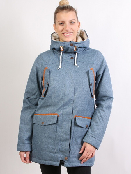 Colour Wear Wear RANGE PARKA DENIM BLUE zimní dámská bunda