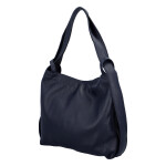 Prostorná dámská kožená kabelka Becky modrá