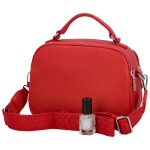 Trendy dámská koženková crossbody kabelka Badamia, červená