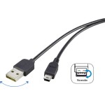 Delock USB 2.0 prodlužovací kabel plochý zahnutý [1x USB 2.0 zástrčka A - 1x USB 2.0 zásuvka A] 1.00 m černá oboustranně zapoji