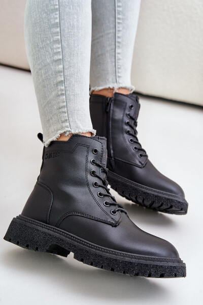 Zateplené botky workery dámské OO274A126 černé 37