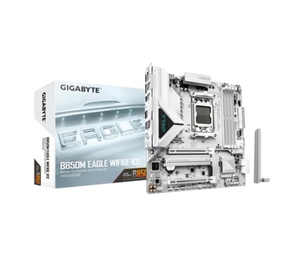 GIGABYTE MB Sc AM5 B850M EAGLE WF6E ICE, AMD B850, 4xDDR5, 1xHDMI, 2xDP, Wifi, mATX EDF_1706337