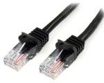 StarTech černá / UTP patchkabel cat. 5e / 1 m / podpora PoE (45PAT1MBK)