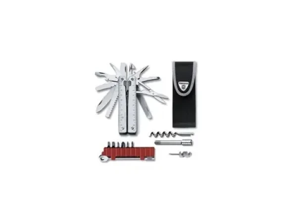 VICTORINOX SwissTool Plus s ráčnou místo kličky v nylonovém pouzdře (3.0339.N)