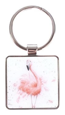 Klíčenka Wrendale Designs Pretty in Pink - Plameňák
