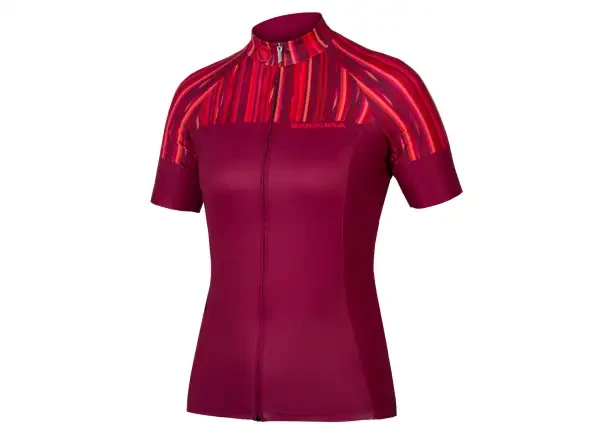 Endura Pinstripe dres dámský krátký rukáv Dark Mulberry vel.