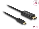 Delock Kabel USB Type-C (M) - HDMI (M) 2m černá / DP Alt Mód / 4K / 60Hz (85291)