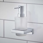 HANSGROHE - AddStoris Dávkovač mýdla s držákem, matné sklo/chrom 41745000