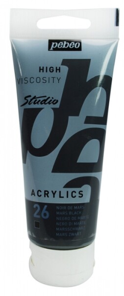 Akrylová barva Pébéo Studio Acrylic 100 ml - 026 černá Mars