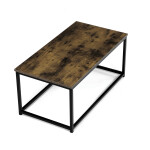 Stůl konferenční, 90x48x41 cm, MDF, dekor staré dřevo, černý kov