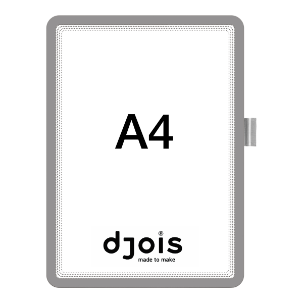 Djois samolepicí rámeček - Magneto Memo, A4, šedý, 1 ks