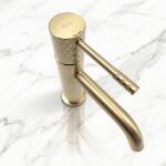 REA - Umyvadlová baterie Lungo Diamond Brush Gold REA-B9843