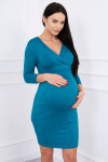 Přiléhavé šaty s průstřihem pod prsy v námořnické barvě 3XL