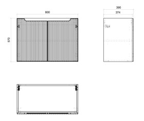 COMAD - Skříňka pod umyvadlo 80cm 2 dvířka NOVA WHITE 5907611661703