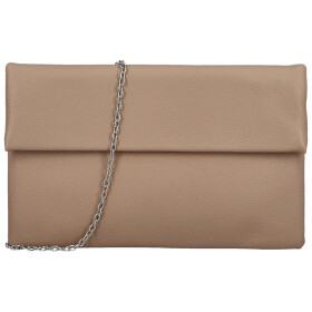 Módní dámská koženková plesová kabelka Trifa, béžová