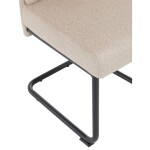 Židle jídelní, taštičkové pružiny v sedáku, madlo na opěráku, krémová látka, černý kov