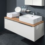 MEREO - Mailo, koupelnová skříňka s keramickým umyvadlem 101 cm, dub Riviera, chrom madlo CN527