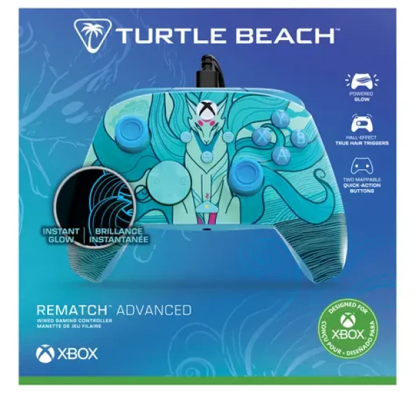 Turtle Beach Rematch Advanced Blue Kitsune / Gamepad / Kabelový / Hall Effect triggery / RGB podsvícení / Xbox, PC (TBC-2004-25)