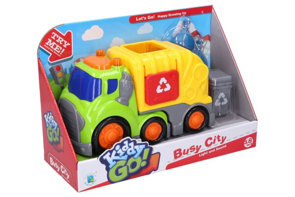 Kiddy Auto popelářské efekty 19,5 cm popelnice