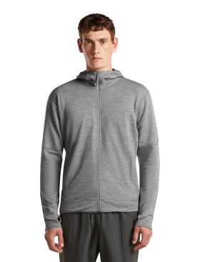 Pánská merino mikina ICEBREAKER Mens Merino 360 Realfleece Elem LS Zip Hood, Metro Heather velikost: L