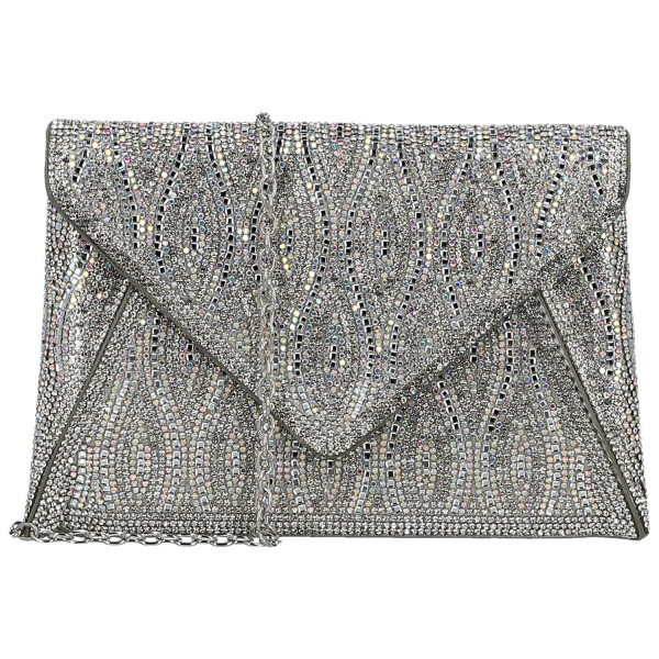 Luxusní dámské psaníčko Michelle Moon Elizara, stříbrné