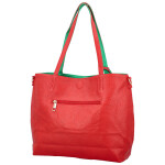 Módní koženkový set kabelek Maricela, červený