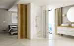 REA - Sprchové dveře HUGO 80 L/P bez stěnového profilu zlatá kartáčovaná REA-K8410