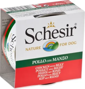 Schesir kuře a hovězí v želé / Konzerva pro psy / 150 g (0304-682)
