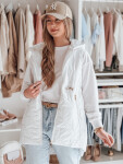 Dámská přechodná prošívaná vesta OLINVIA bílá FashionStreet TY4886 L