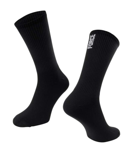 Ponožky FORCE LONGER SLIM, černé (barva černá, velikost S/M)