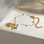 ELENYS Sea Whisper – pozlacený náramek 18K žluté zlato Délka náramku: 21,5+5 cm / max. 26,5 cm