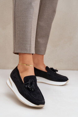 Dámské mokasíny G-55 / 208669 Černá- Step in style černá s bílou 41