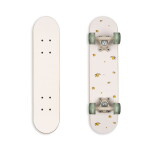Konges Sløjd Skateboard se svítícími kolečky Lemon, krémová barva, dřevo, plast