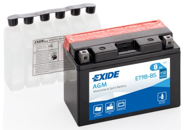 Baterie Exide EYT9B-BS na Yamaha Raptor YFM 700