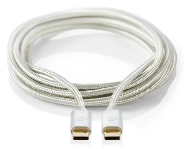 Nedis Profigold USB-C stříbrná / USB-C kabel / USB-C - USB-C / USB 2.0 / nylon / 2 m (CCTB60800AL20)