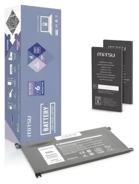 Baterie pro Dell Vostro 14 (5468), Inspiron 15 (5568) / Baterie pro notebook / 3400 mAh / 39 Wh / 11,4 V (BC/DE-17H)