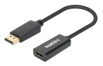 Manhattan DisplayPort - HDMI černá / Adaptér / Aktivní / 4K/60Hz / 0,15 m (153713)