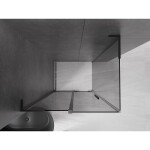 MEXEN/S - Velar L sprchový kout, posuvné dveře 120 x 70, grafit, černá 871-120-070-43-70