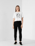 Dámský crop top s potiskem H4Z21-TSD029 10S Bílá s černou - 4F bílá-černá XS