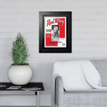 Mustang Obraz v rámu Detroit Red Wings NHL Program Cover Red Wing Magazine Olympia Stadium 1959