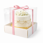 Cake star Box na dort s průhledným víkem 28x28x31cm