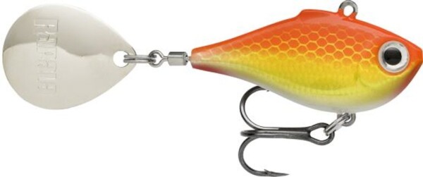 Rapala Tail Spinner Rippin' Spin Gold Fluorescent Red,Rapala Tail Spinner Rippin' Spin Gold Fluorescent Red